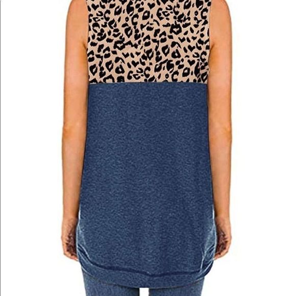 🎁NWOT LEOPARD PRINT CUT OUT COLOR BLOCK TUNIC - Picture 3 of 9